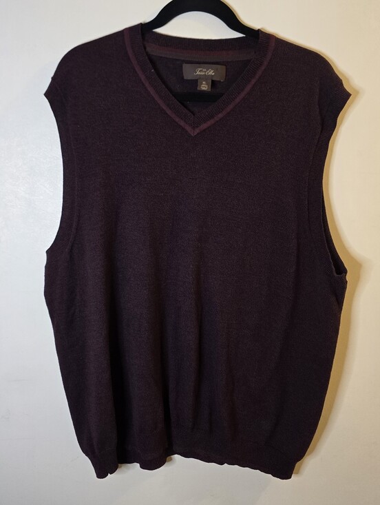 Tasso Elba Other - Tasso Elba Sweater vest Maroon Heather Mens XL
